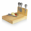 Asiago Cutting & Cheese Board w/ Tuck Away Panel & 4 Cheese Tools
